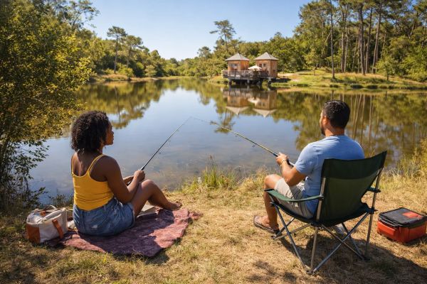 Pêche en famille : profitez d'un étang privé pour vos week-ends